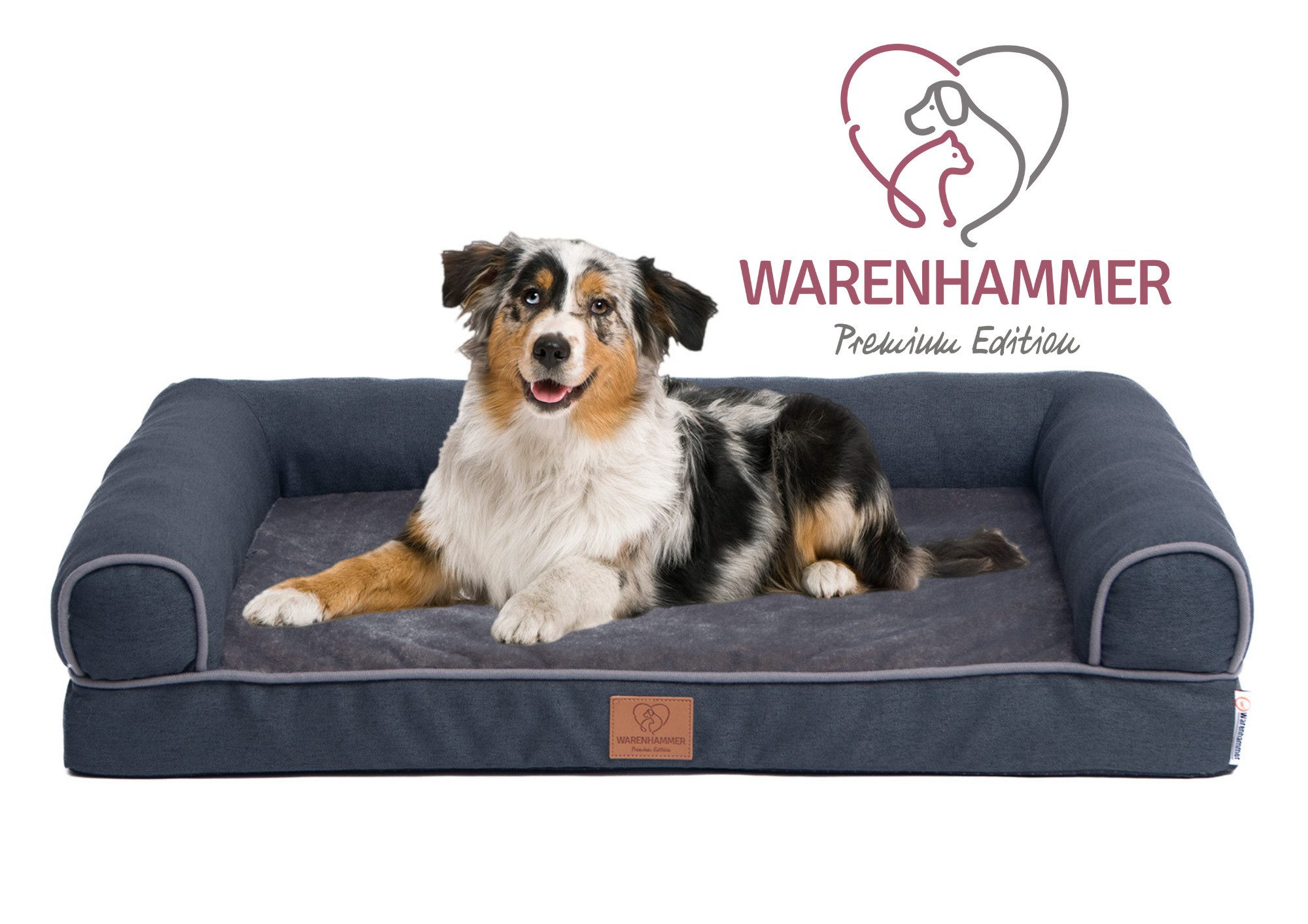 Tierbett Orthopädisches Premium Hundebett, flauschig weich, Abnehmbar,Waschbar