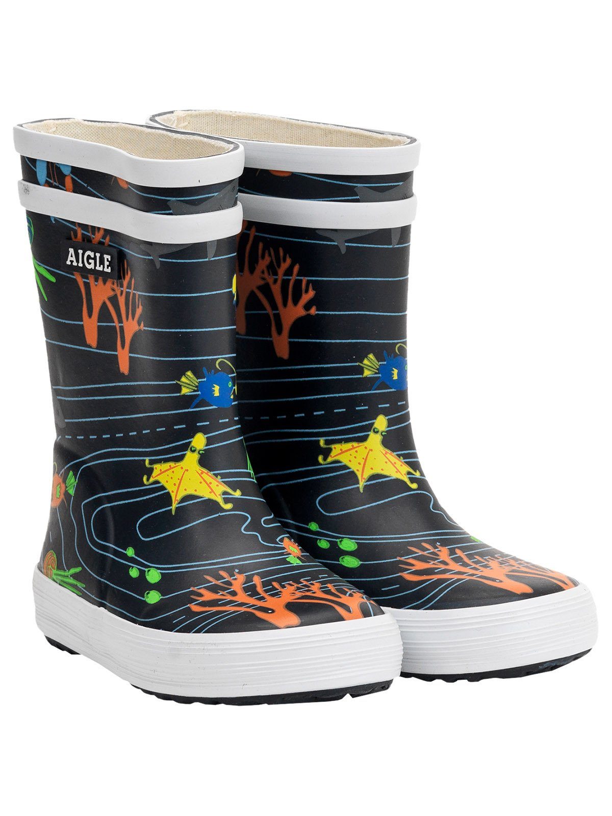Aigle Baby-Flac Theme Tiefsee Gummistiefel