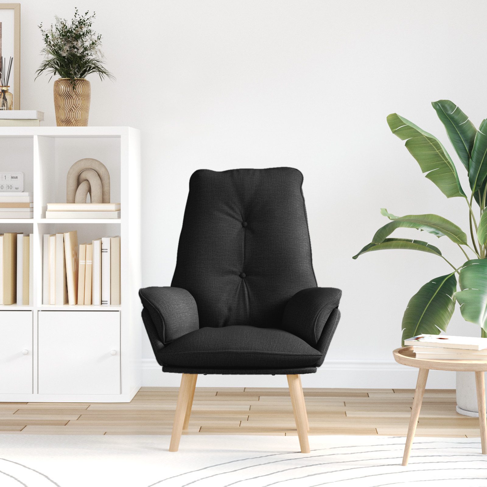 vidaXL Sessel Entspannungsstuhl Schwarzer Stoff (1-St) günstig online kaufen