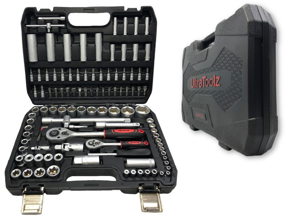 UltraToolz Werkzeugkoffer 108 tlg Werkzeugkoffer Knarrenkasten