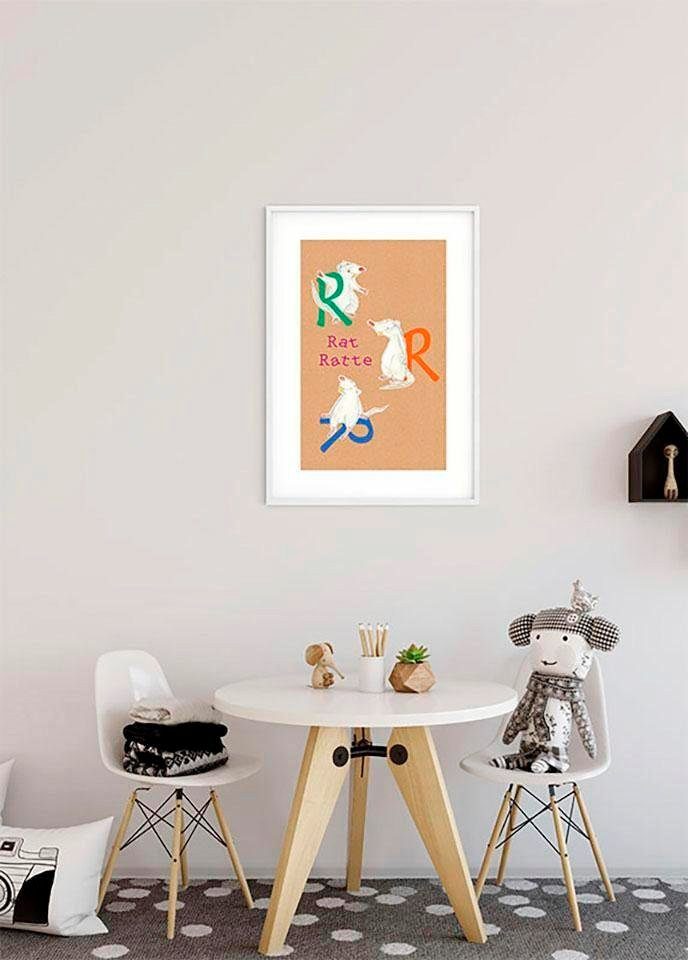 Komar Poster ABC Animal Wohnzimmer (1 Buchstaben R, St), Schlafzimmer, Kinderzimmer