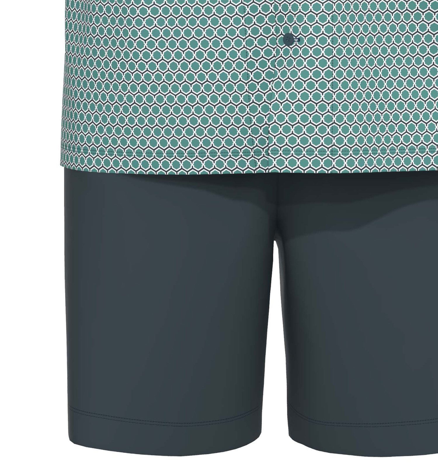 Ammann Shorty Hydro (Set, 2 tlg., 2-teilig) Herren Pyjama kurz Kurzarm Bio Baumwolle leger