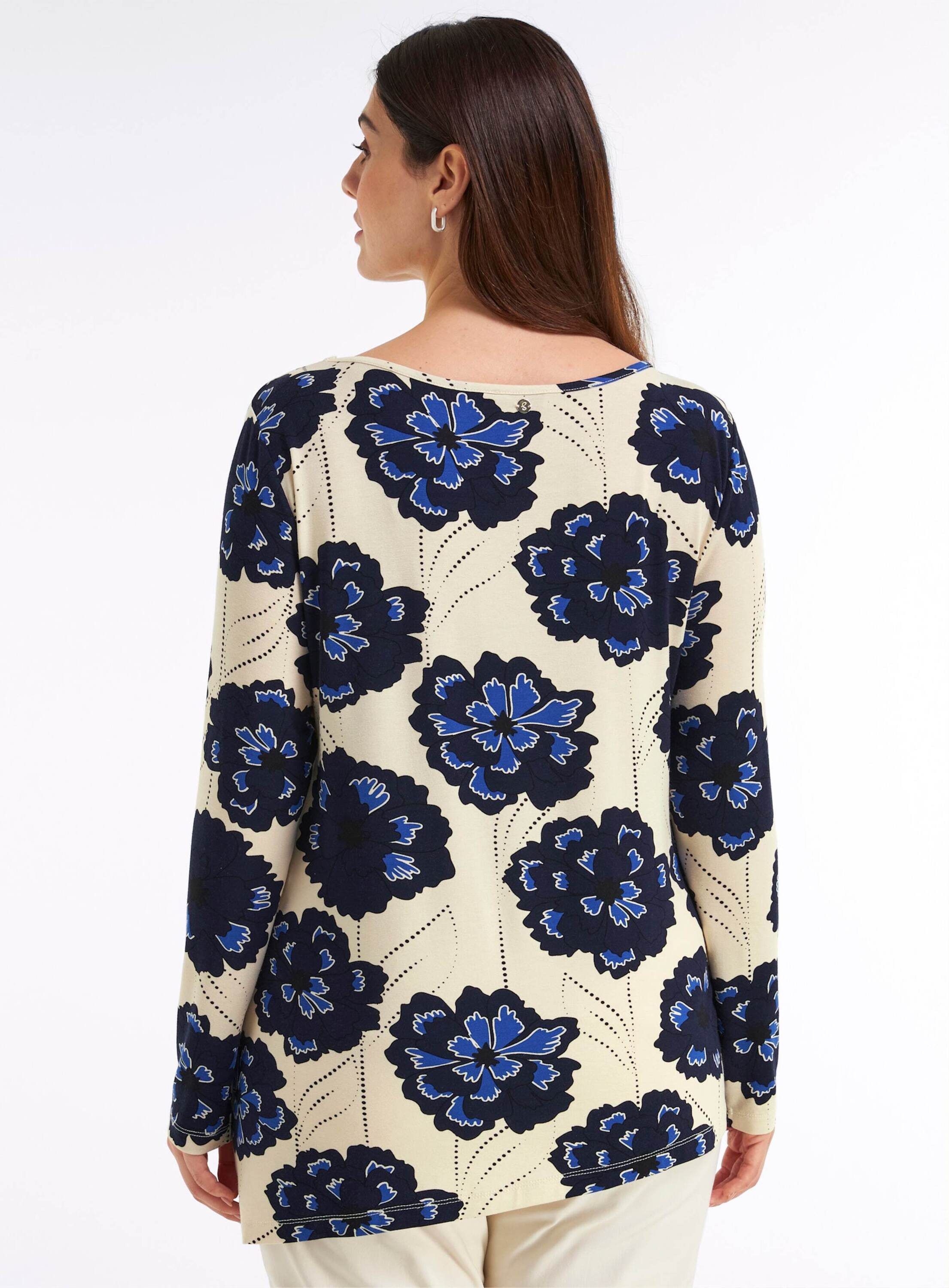 Sheego T-Shirt Longshirt Langarm