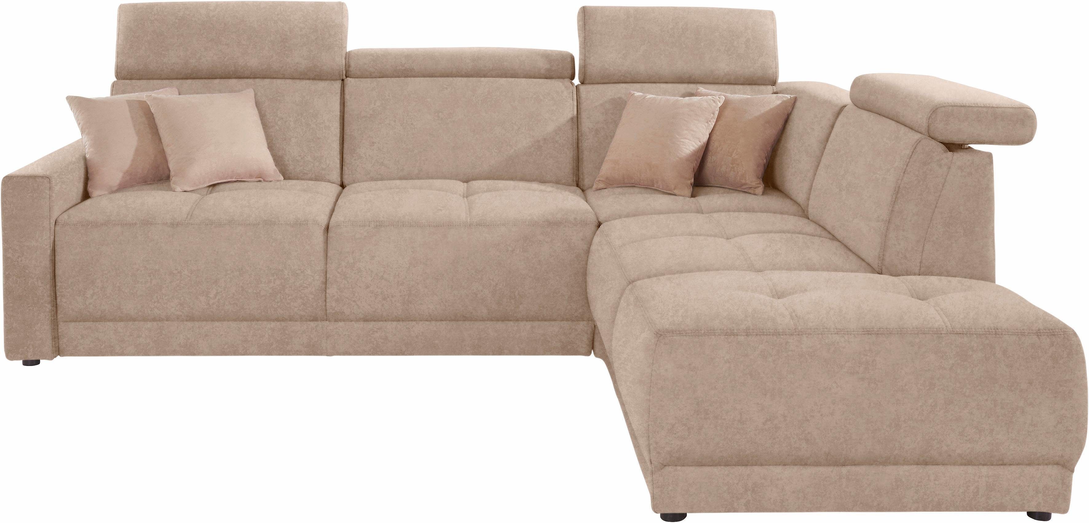 DOMO collection Ecksofa "Ava, moderne Sitzheftung mit toller Doppelnaht, ko günstig online kaufen