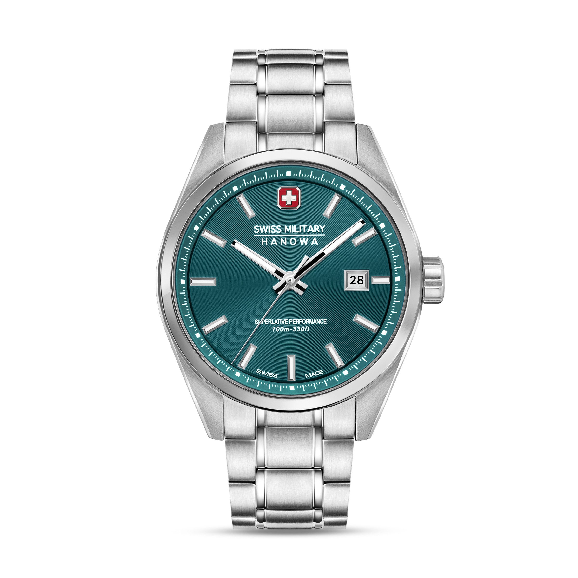 Swiss Military Hanowa Quarzuhr Pioneer SMWGH0004104, Armbanduhr, Herrenuhr, Swiss Made, Edelstahlarmband, analog