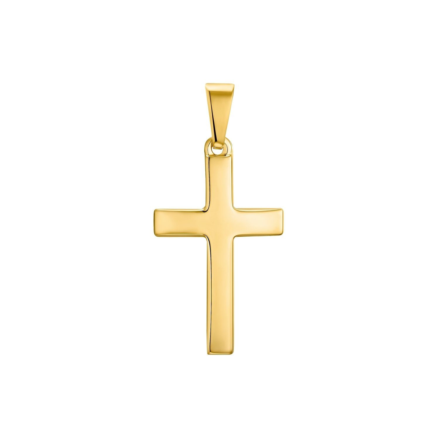 Amor 585, Gold für Damen Kreuz Anhänger und Unisex, (1-tlg) Herren, Set