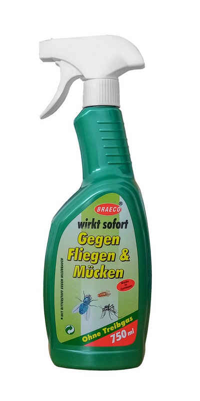 BRAECO Insektenspray FLIEGENSPRAY 750ml Mückenspray ohne Treibgas Anti gegen Fliegen 13, 750 ml, Mücken Insektenspray Insektenschutzspray Spray