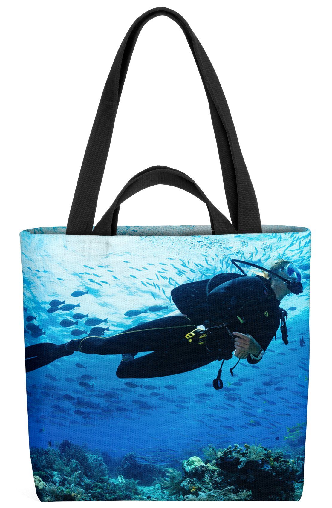 VOID Henkeltasche (1-tlg), Taucher Riff Schwimmen Meer Tauchen Baden Urlaub Tauchschein Sommer