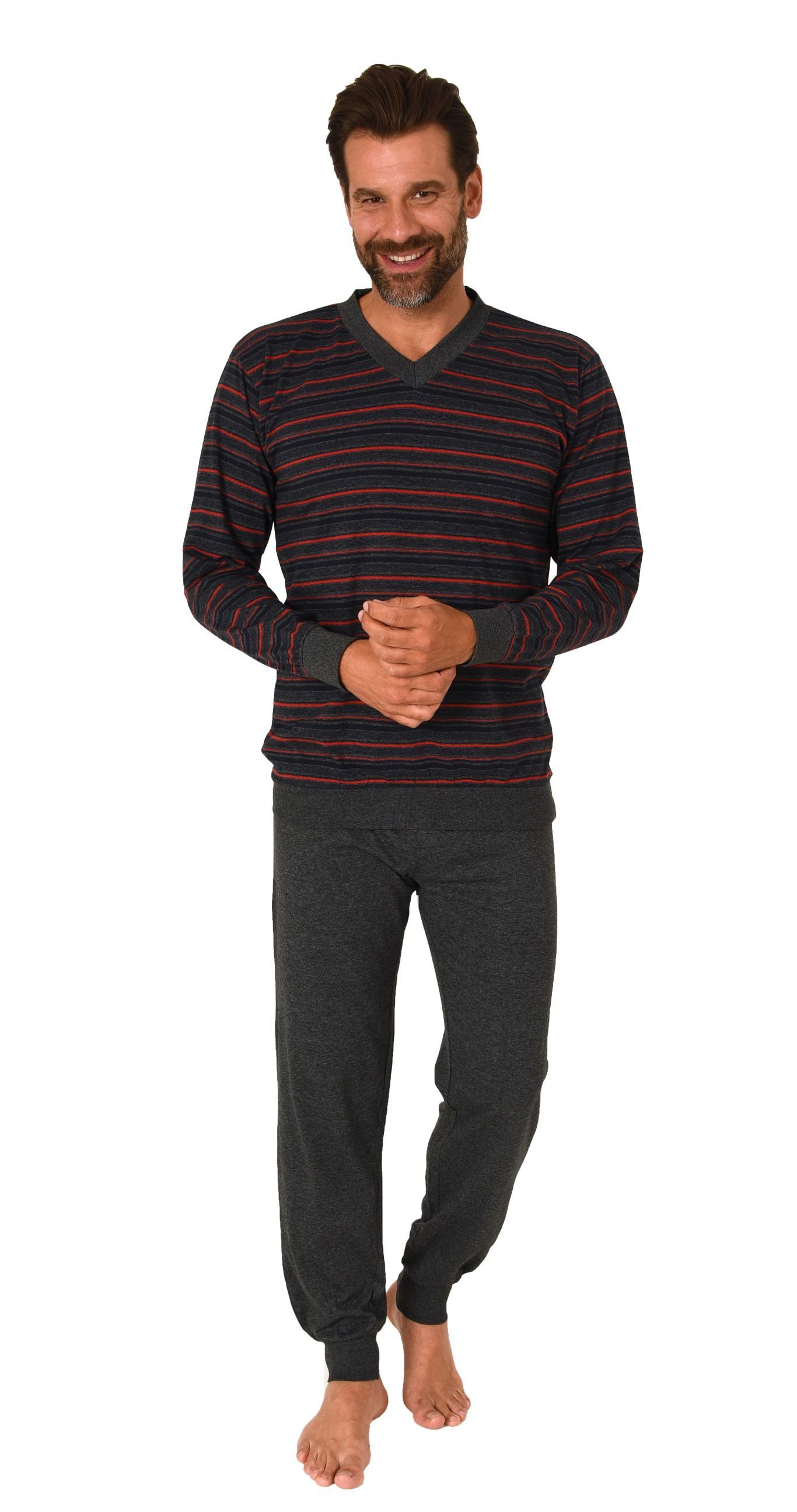 Normann Pyjama Normann Herren langarm Schlafanzug günstig online kaufen