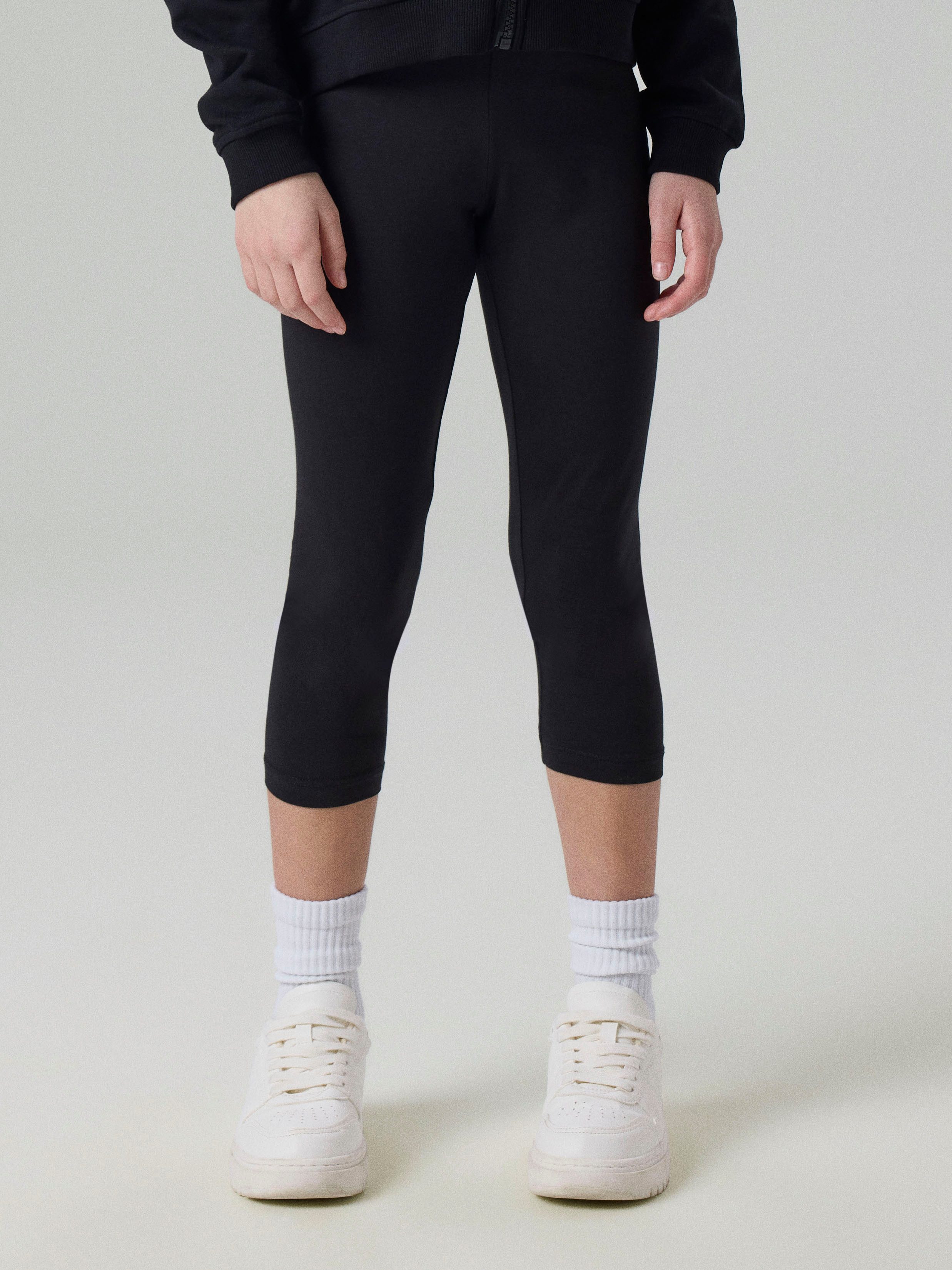 Name It Caprileggings NKFVIVIAN CAPRI LEGGING FF NOOS aus elastischer Baumwollmischung, schmale Passform, wadenlang