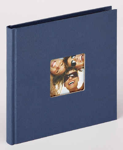 Walther Design Fotoalbum Fun 18 x 18 cm, buchgebundenes Album, Papiereinband, quadratischer Bildausschnitt