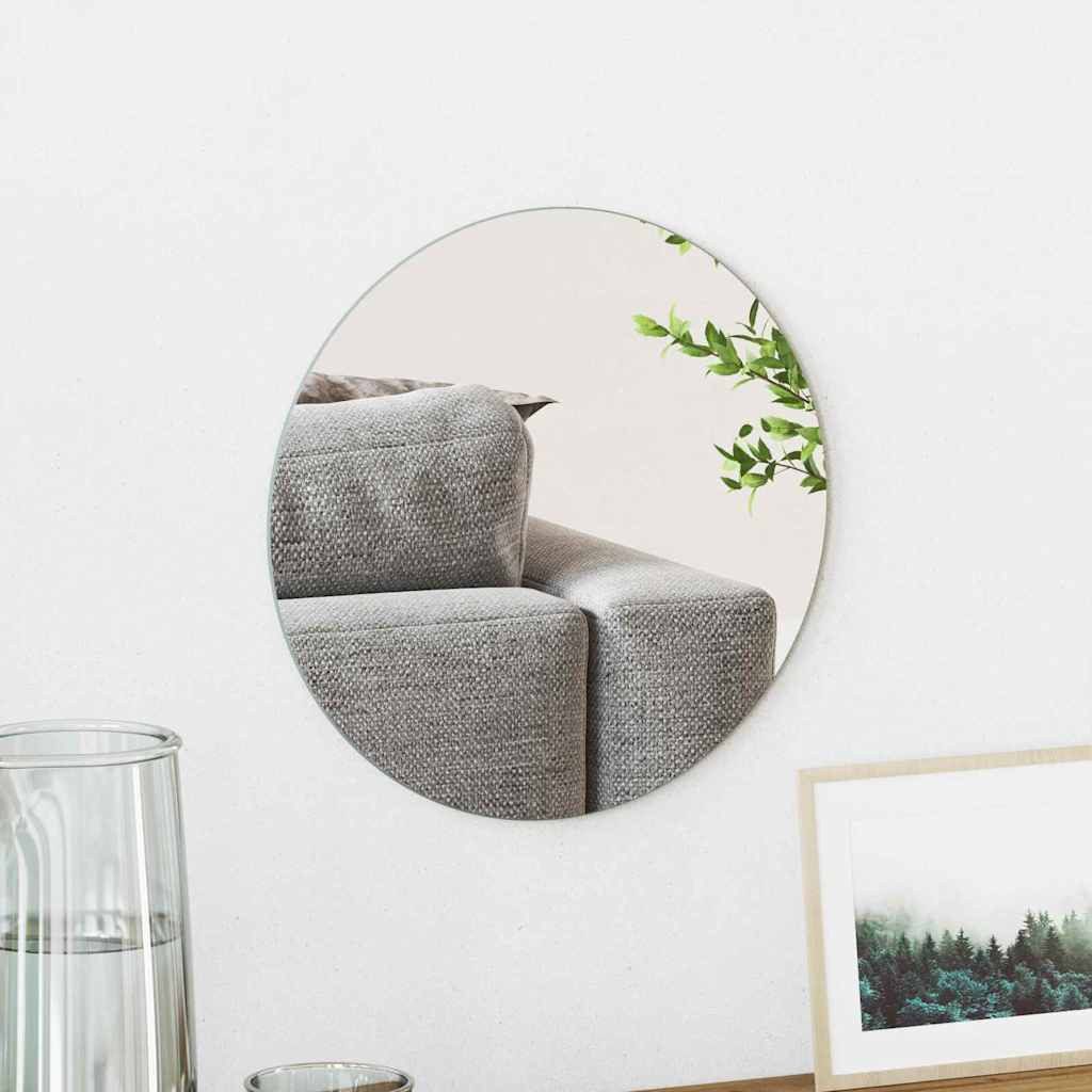 vidaXL Spiegel Wandspiegel Rund Ø 30 cm Gehärtetes Glas (1-St)
