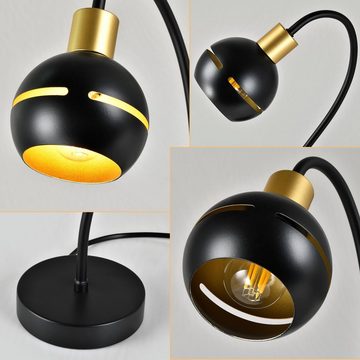 LQWELL Tischleuchte Nachttischlampe E14 Metall Schreibtischlampe, Leuchtmittel wechselbar, ohne Leuchtmittel, LED Tischlampe, Modern Tischleuchte, Esstischlampe, für Schlafzimmer Esszimmer Bibliothek Museum Studio Büro Bar