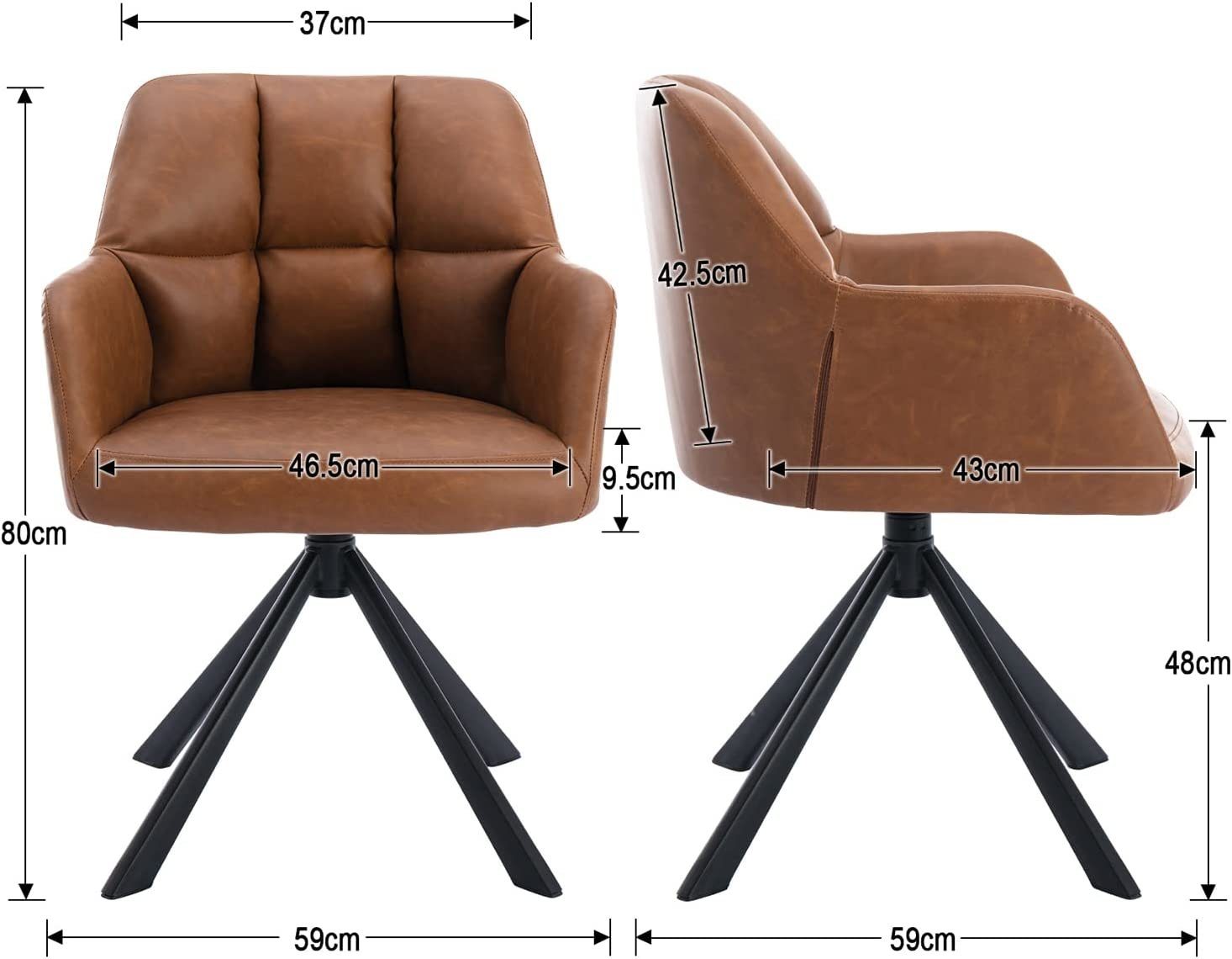 WAHSON OFFICE CHAIRS Bürostuhl Sessel Kunstlederbezug Schreibtischstuhl