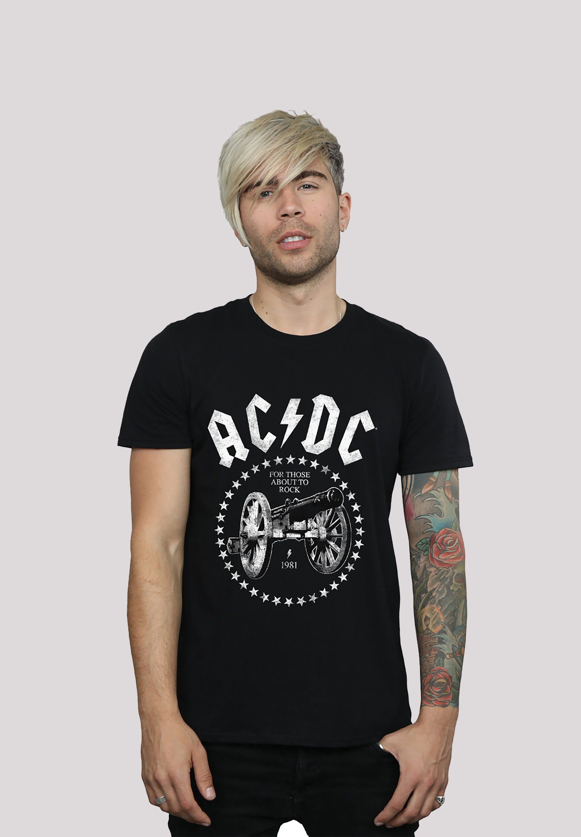 F4NT4STIC T-Shirt ACDC We Salute You Cannon für Kinder & Herren Print