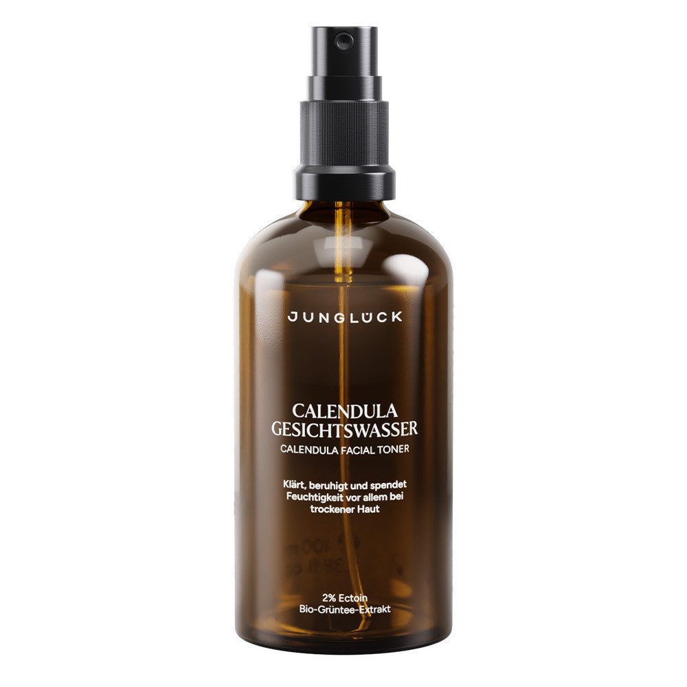 JUNGLÜCK Gesichtswasser Calendula Gesichtswasser Spray - Facial Toner, 1-tlg., Klärt, beruhigt und spendet Feuchtigkeit vor allem bei trockener Haut