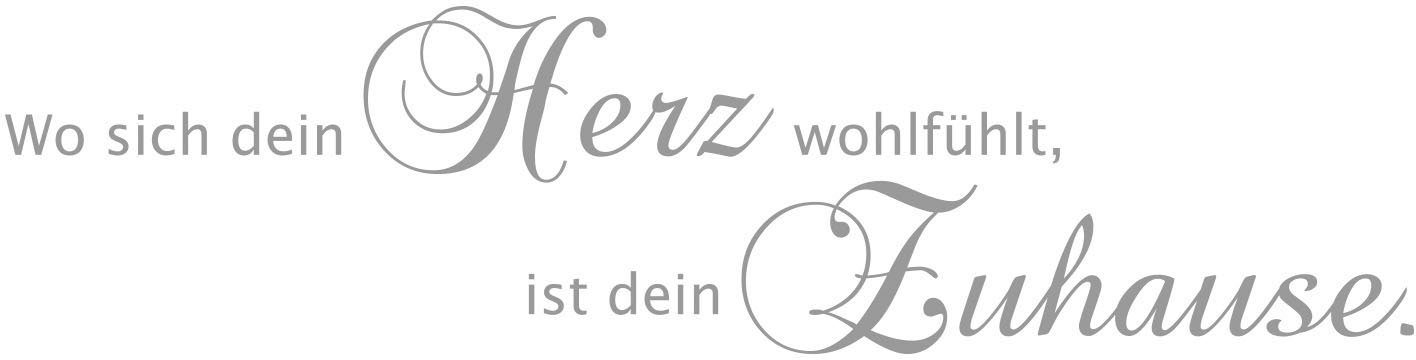 my home Wandspruch Wo sich dein Herz wohlfühlt, ist dein Zuhause (1 St), Wandtattoo, Spruch, Wandsticker