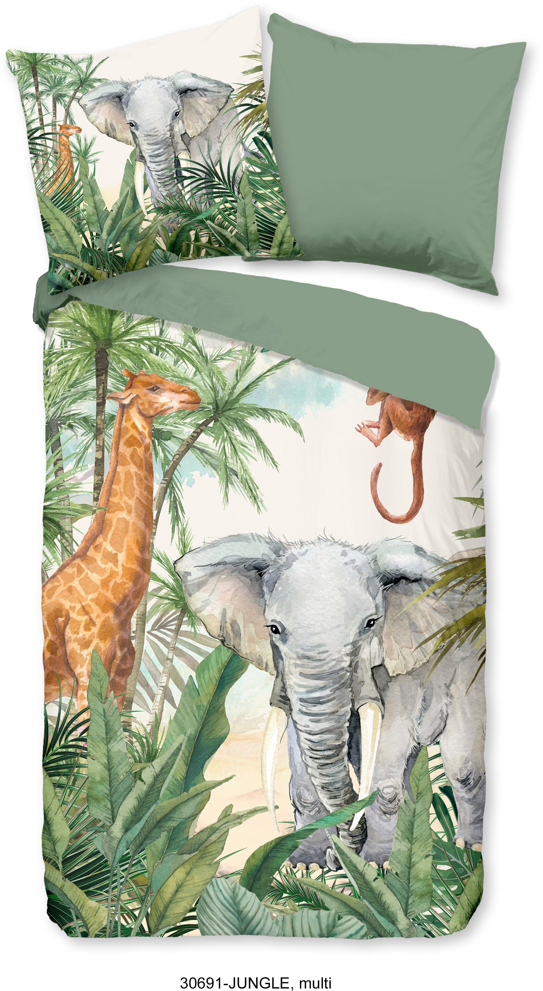 good morning Kinderbettwäsche Jungles, Renforcé, 2 günstig online kaufen