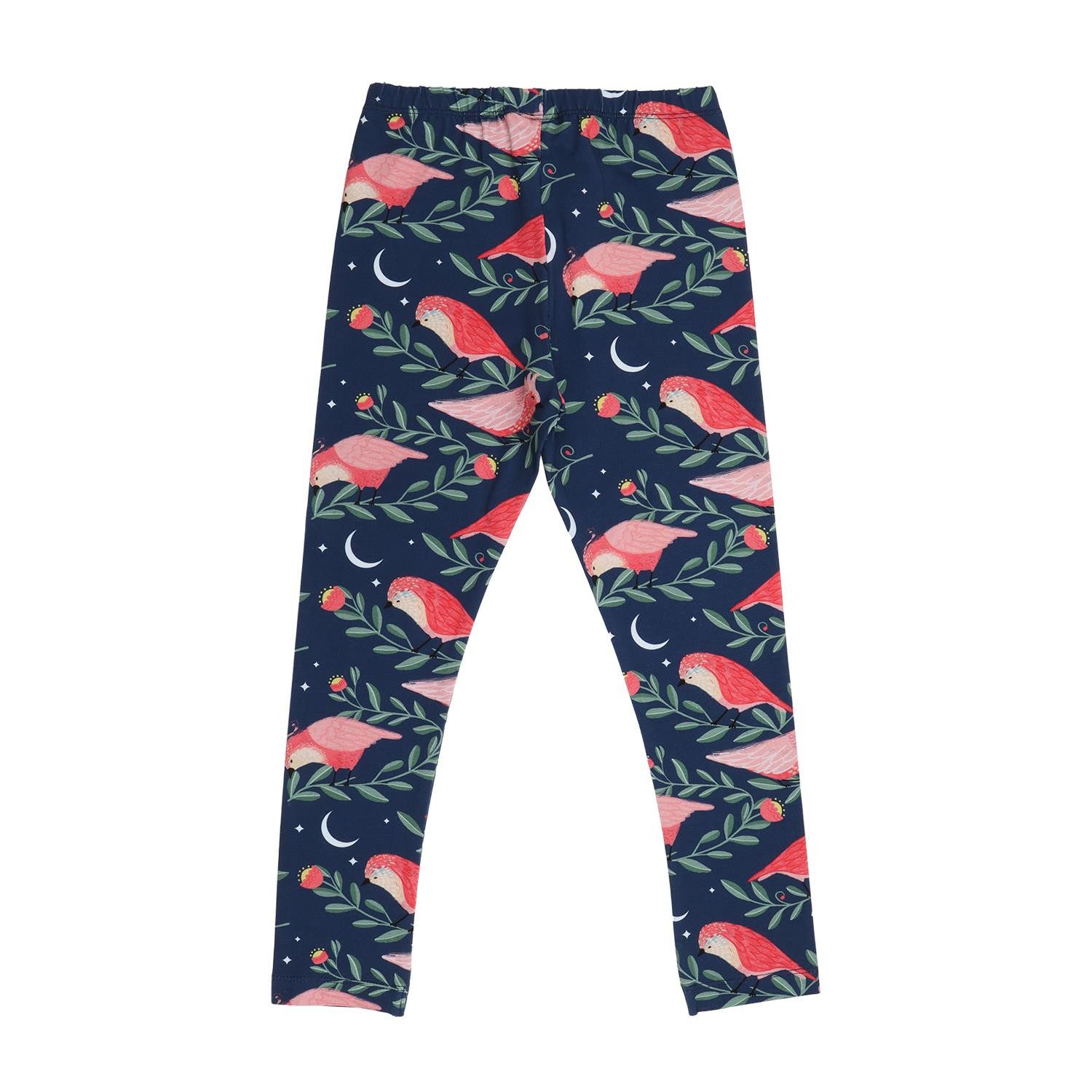 Walkiddy Leggings Leggings mit Vogelmotiv aus Bio-Baumwolle für Kinder Bio Baumwolle,GOTS,Kinderbekleidung,nachhaltige Klamotten,Leggings