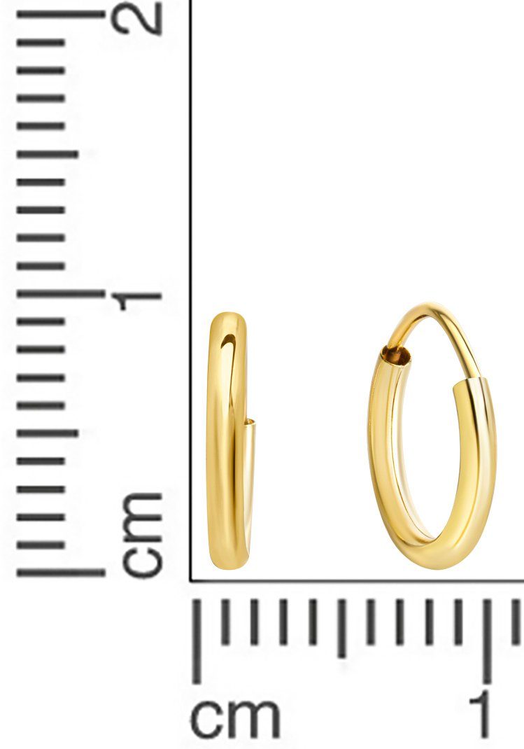 Firetti Paar Creolen Schmuck Geschenk Gold 333 Ohrschmuck glänzend, verschiedene Größen