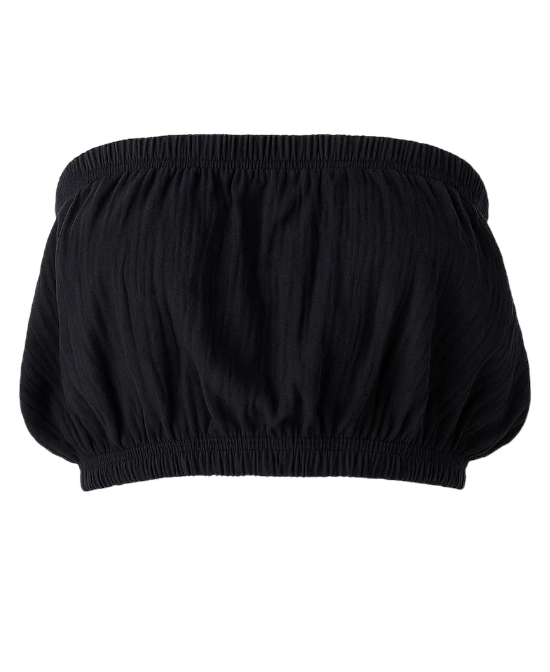 WENOR Crop-Top Trägerloses Musselin-Oberteil mit Gummizug günstig online kaufen