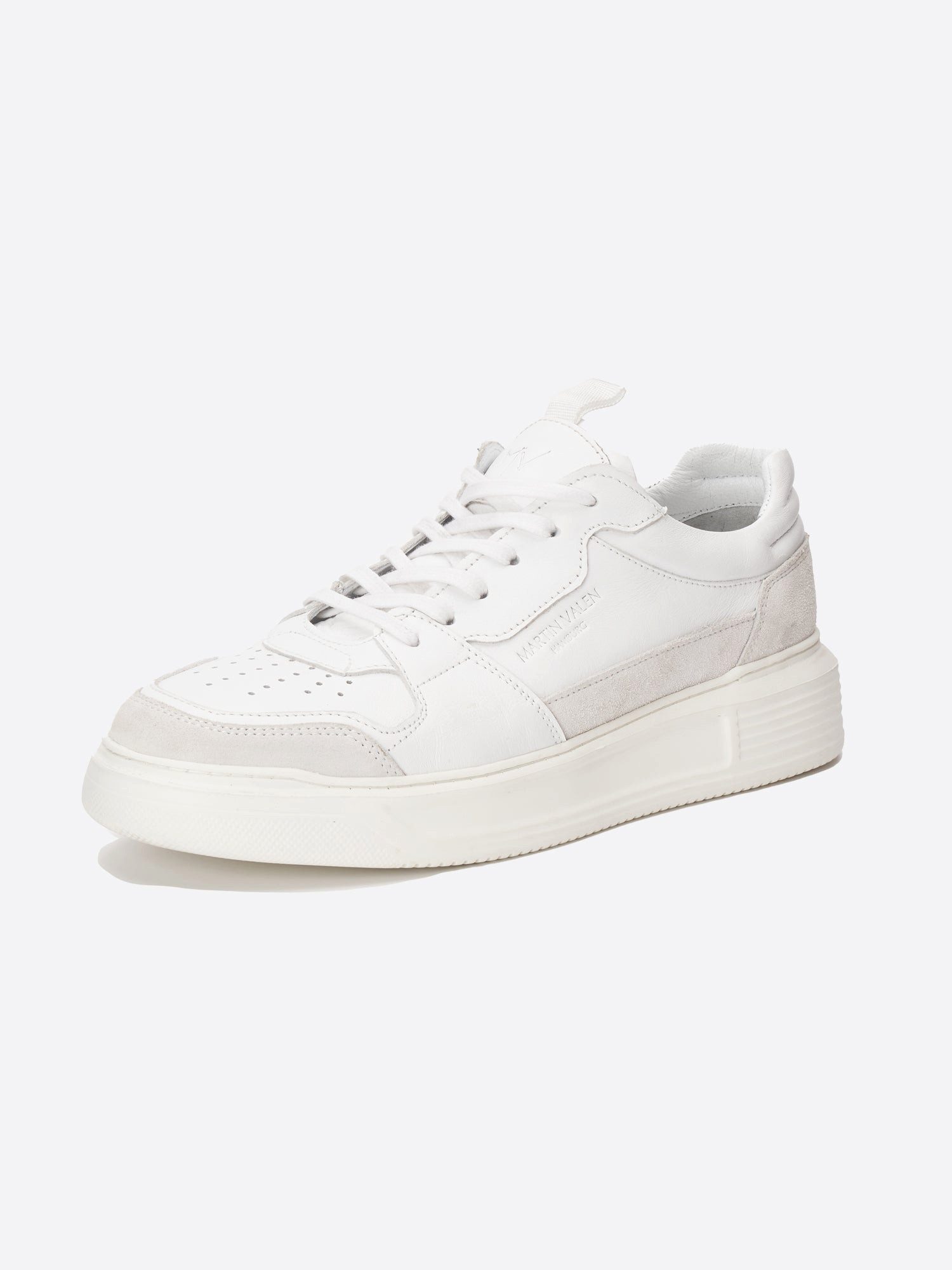 Martin Valen Wildleder Detail Dicke Sohle Leder Sneaker Schnürschuh