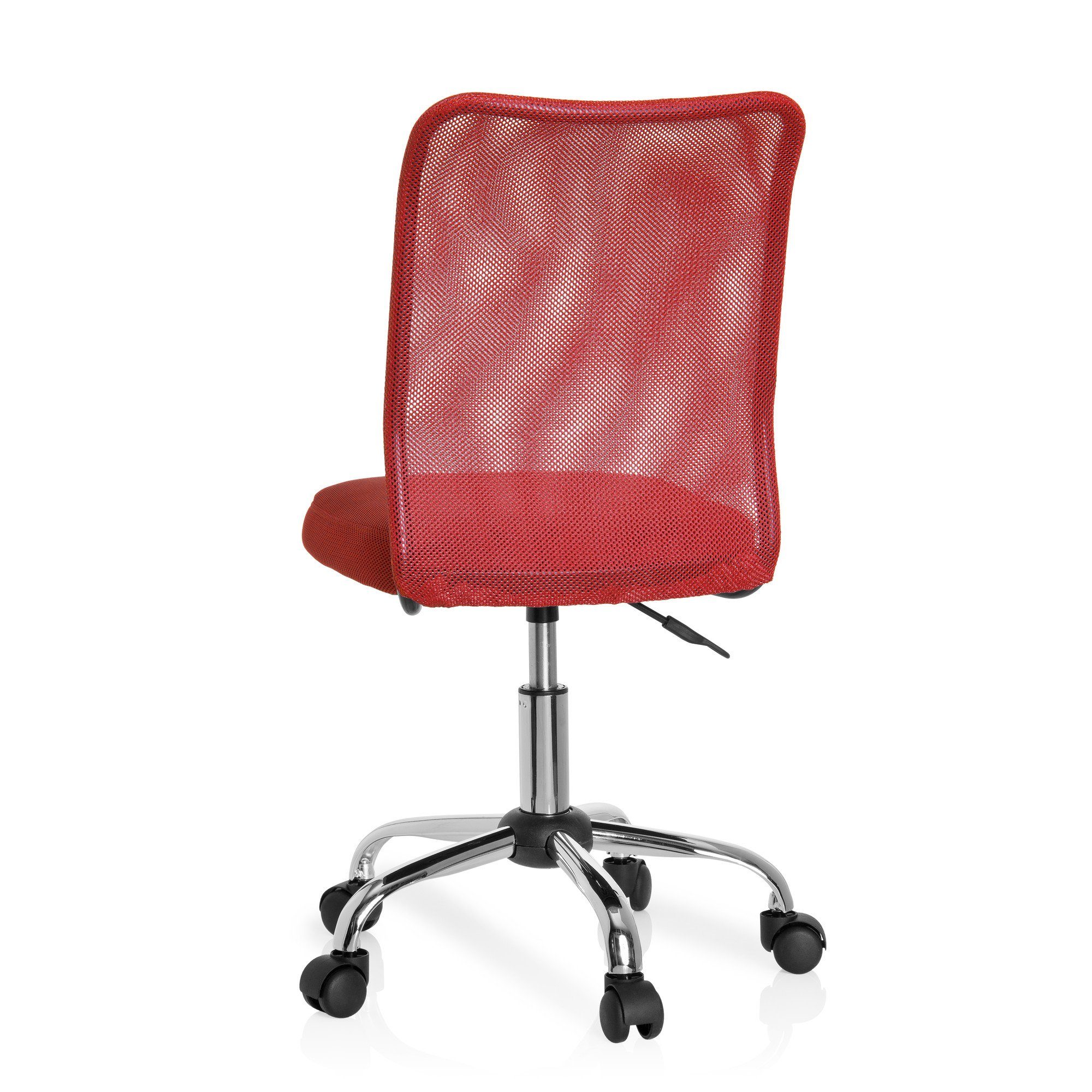 hjh OFFICE Drehstuhl Kinderdrehstuhl KIDDY (1 ergonomisch Armlehnen ohne NET St), Rot Stoff mitwachsend