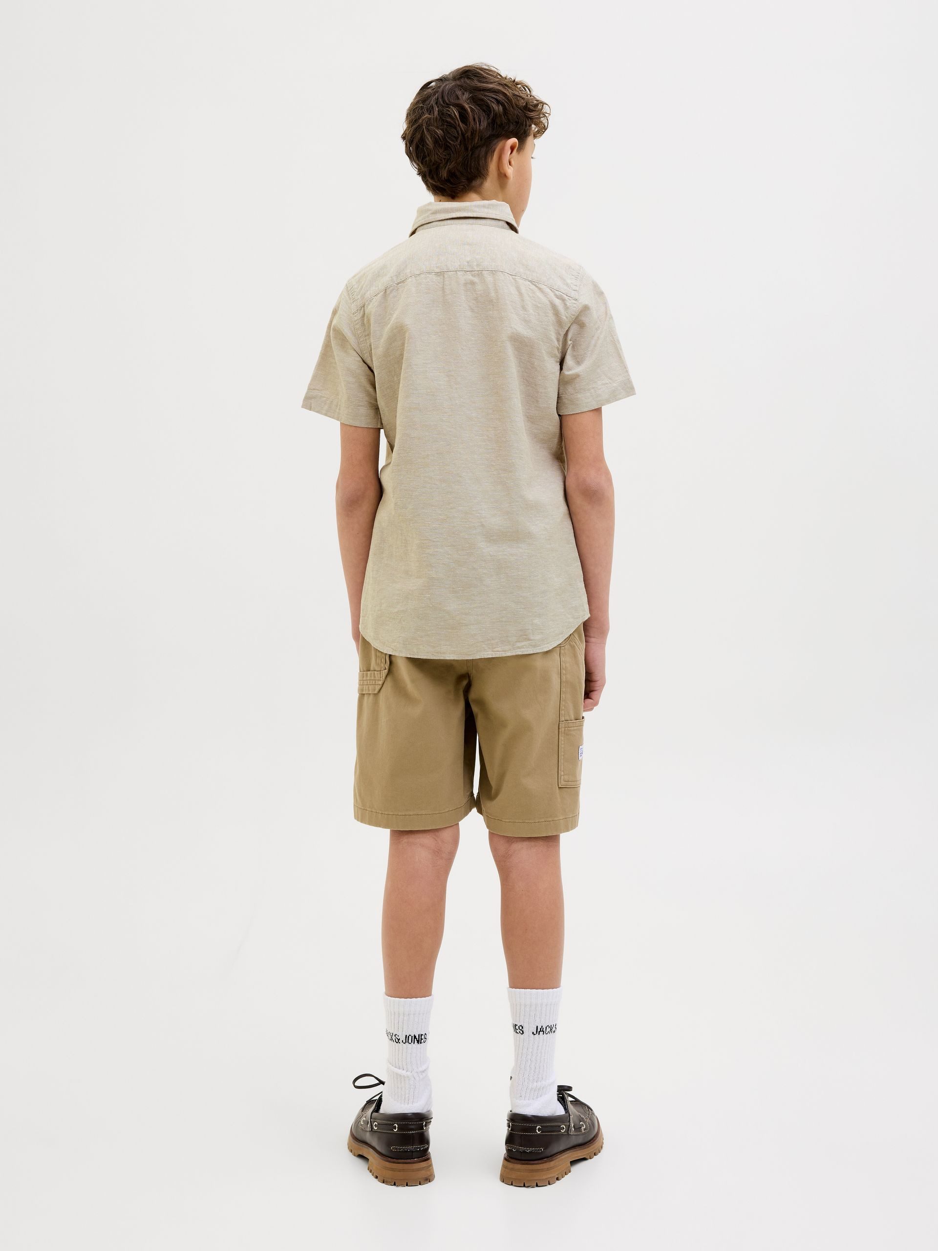 Jack & Jones Junior Kurzarmhemd JJBREEZE LINEN BLEND SHIRT S/S SN JNR