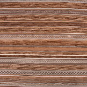 SCHÖNER LEBEN. Stoff Möbelstoff Bezugsstoff Chenille KRUMBACH Streifen braun beige 140cm, made in Germany