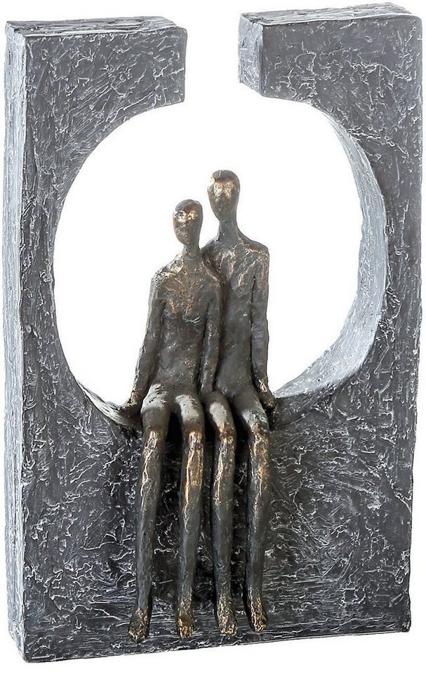 Casablanca by Gilde Dekofigur Skulptur Zweisamkeit (1 St), Dekoobjekt, Höhe  28 cm, Pärchen, mit Spruchanhänger, Wohnzimmer
