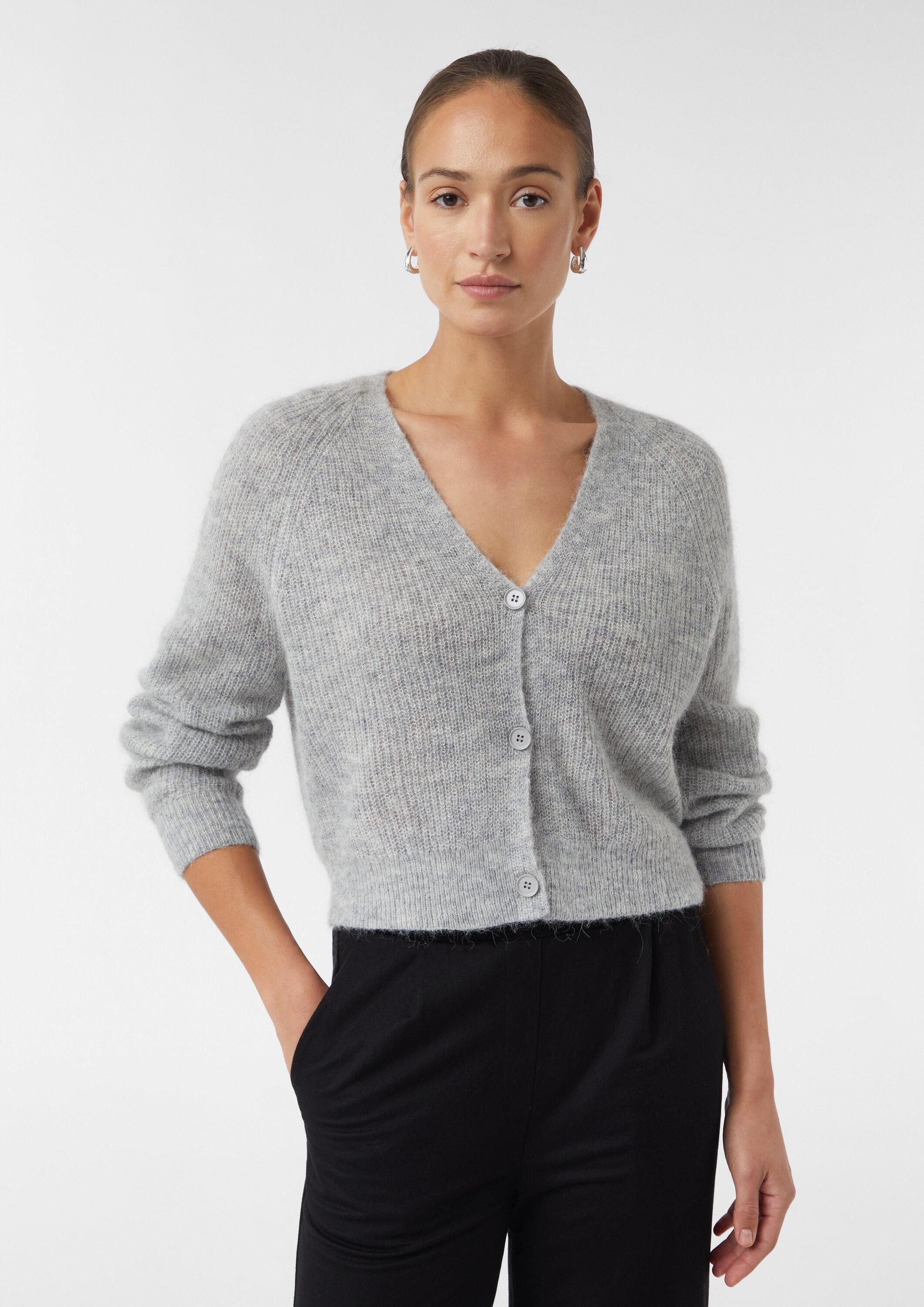 comma Cardigan Strickjacke Strickcardigan aus Alpakamix