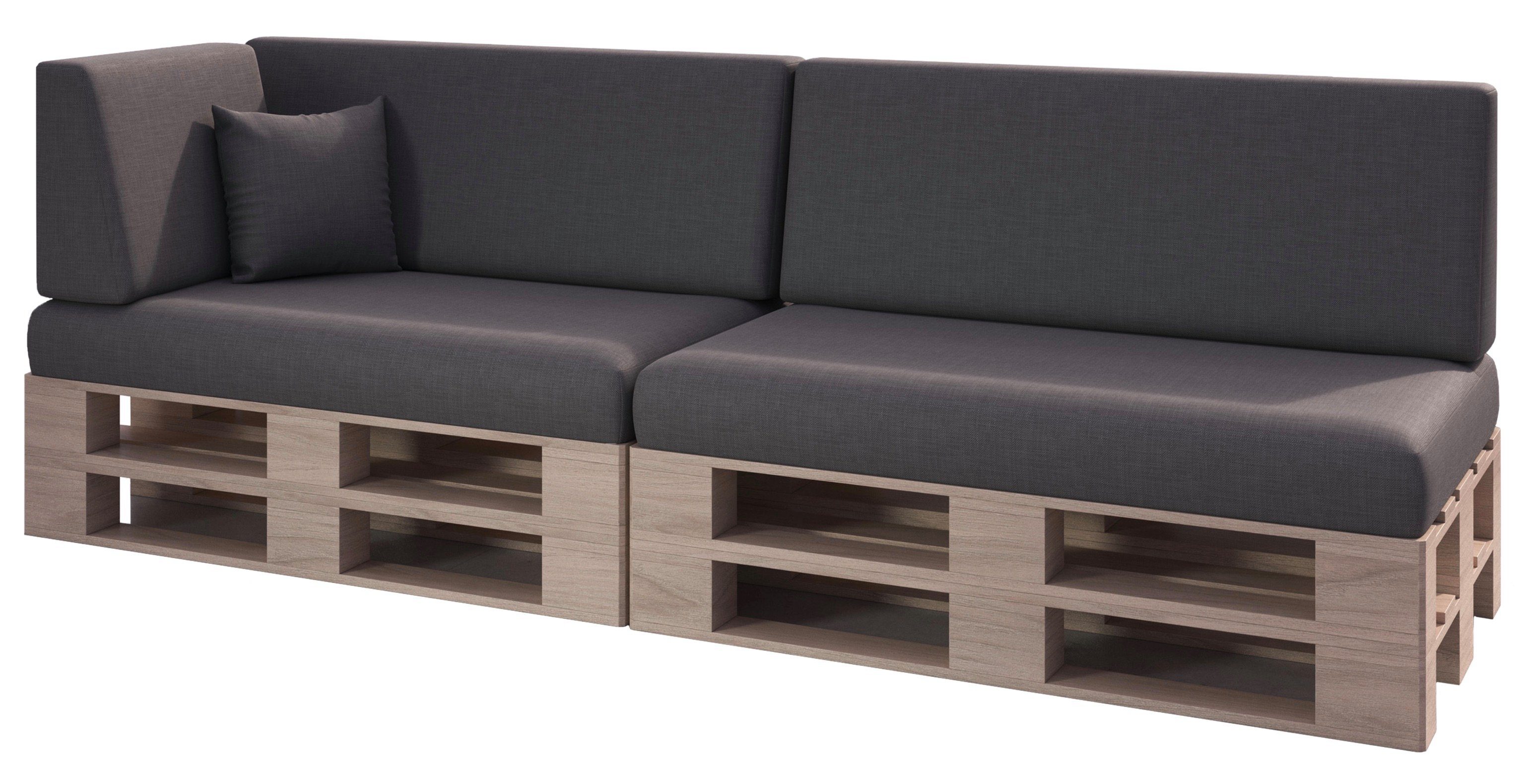 sunnypillow Palettenkissen Milano - 6er Set Palettenauflage mit abnehmbarem günstig online kaufen