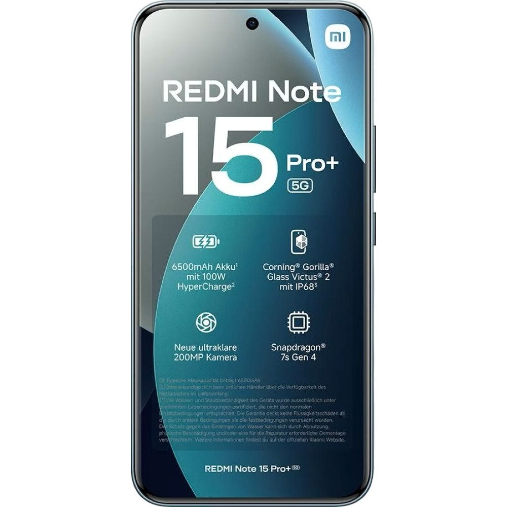 Xiaomi Redmi Note 15 Pro+ 5G 512 GB / 12 GB - Smartphone - glacier blue Smartphone (6,83 Zoll, 512 GB Speicherplatz)