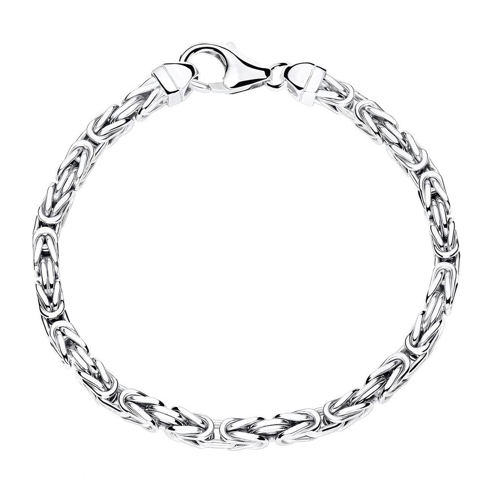 JEWLIX Königsarmband Anlaufgeschütztes Silberarmband für Herren 4mm KA0040-RH