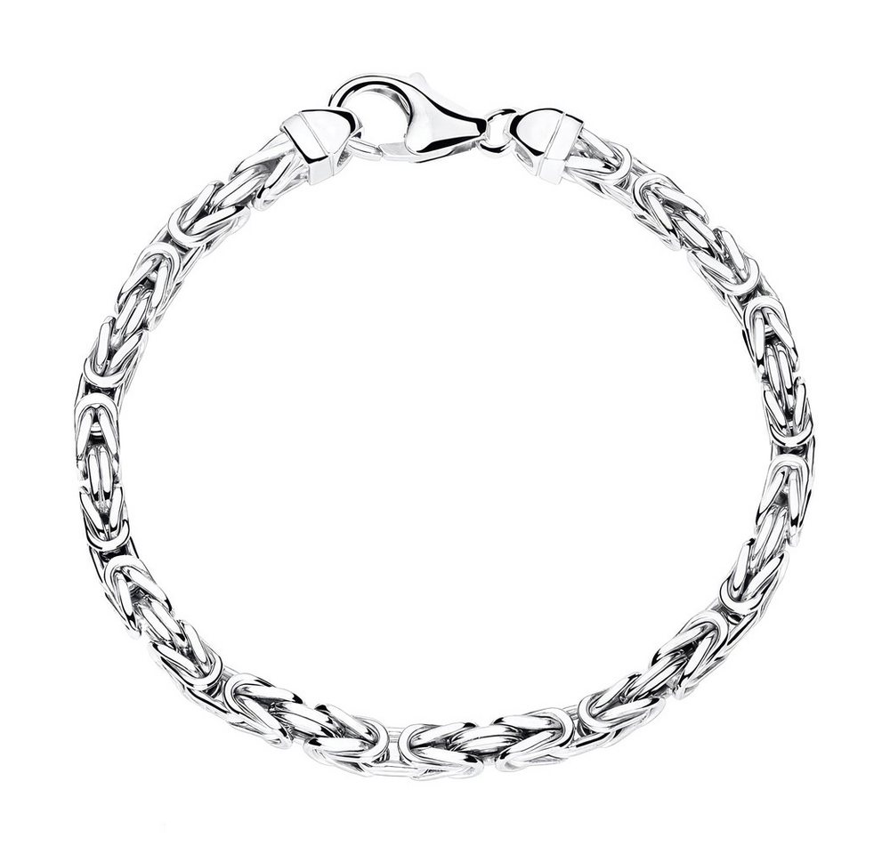 JEWLIX Königsarmband Anlaufgeschütztes Silberarmband für Herren 4mm KA0040-RH
