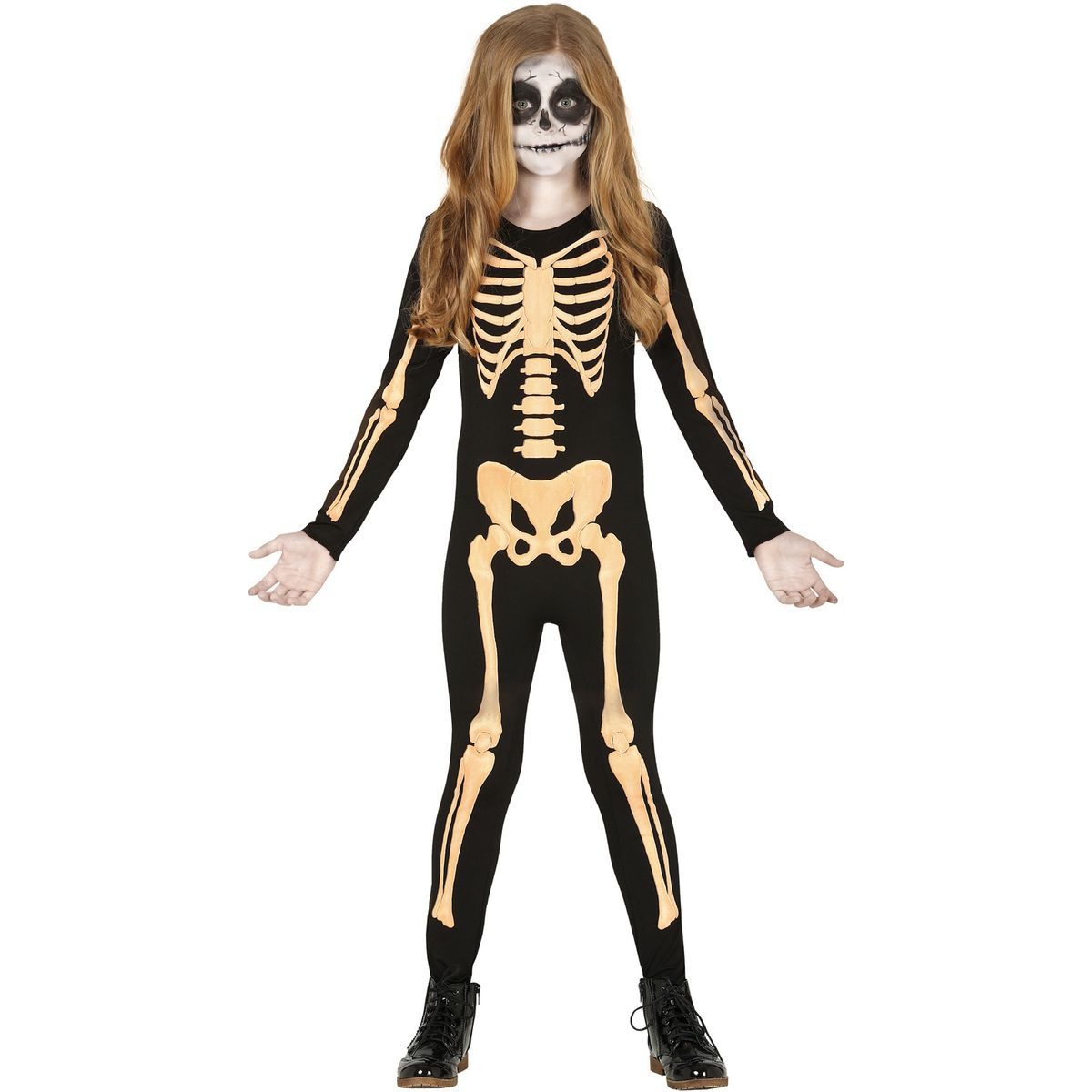Kostüm Kinder Skelett-Verkleidung Knochenmann Halloween Karneval Fasching