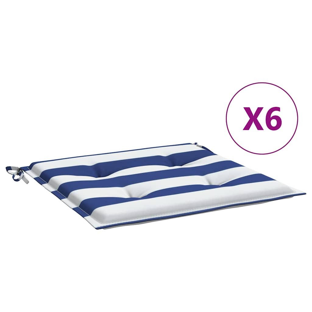 vidaXL Sitzauflage Gartenstuhl-Kissen 6 Stk. Blau günstig online kaufen