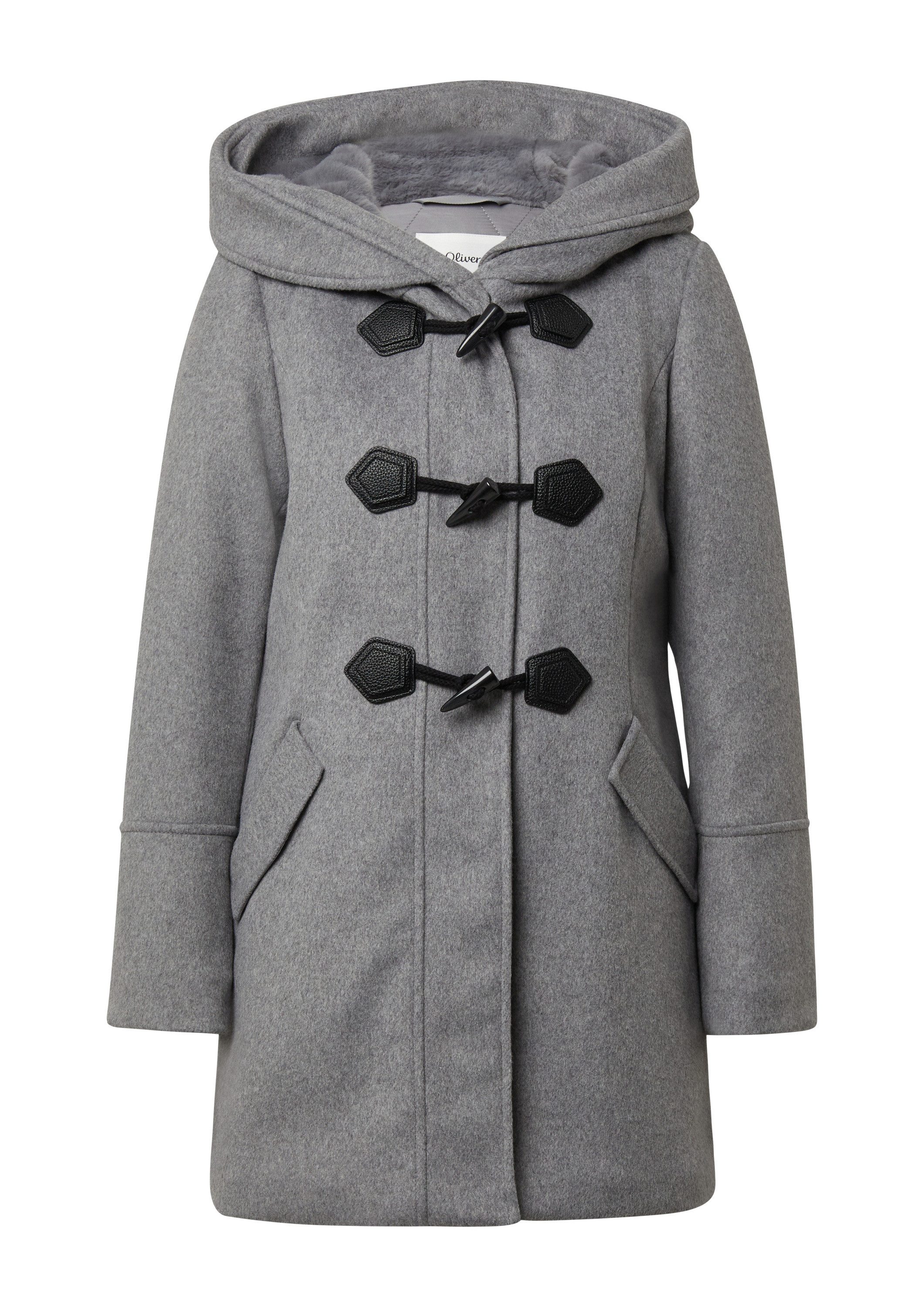s.Oliver Wintermantel Outdoor-Mantel Taillierter Dufflecoat aus Wollmix günstig online kaufen