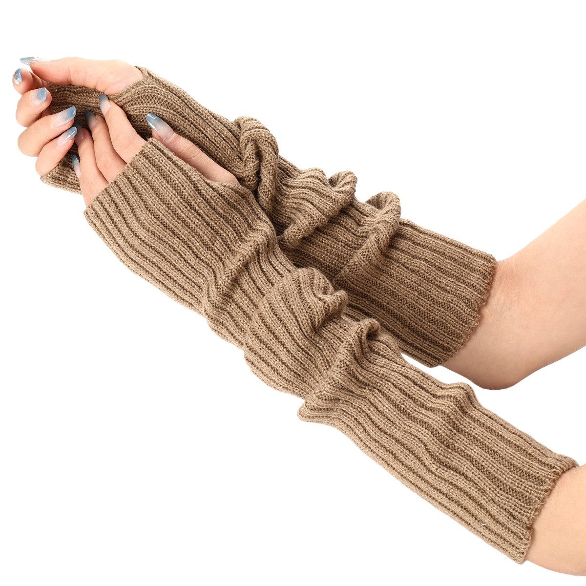 Coonoor Armstulpen Unisex Winter Stricken Handschuh Daumenloch Fäustling Armwärmer