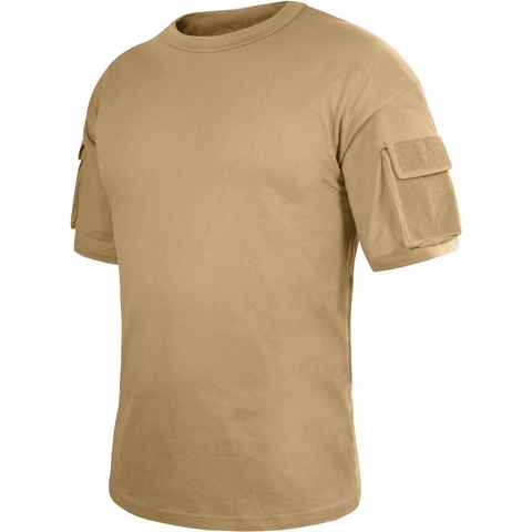 normani Funktionsshirt Herren Taktisches T-Shirt Instructor Sommershirt mit Klett-Ärmeltaschen Tactical Tropenhemd