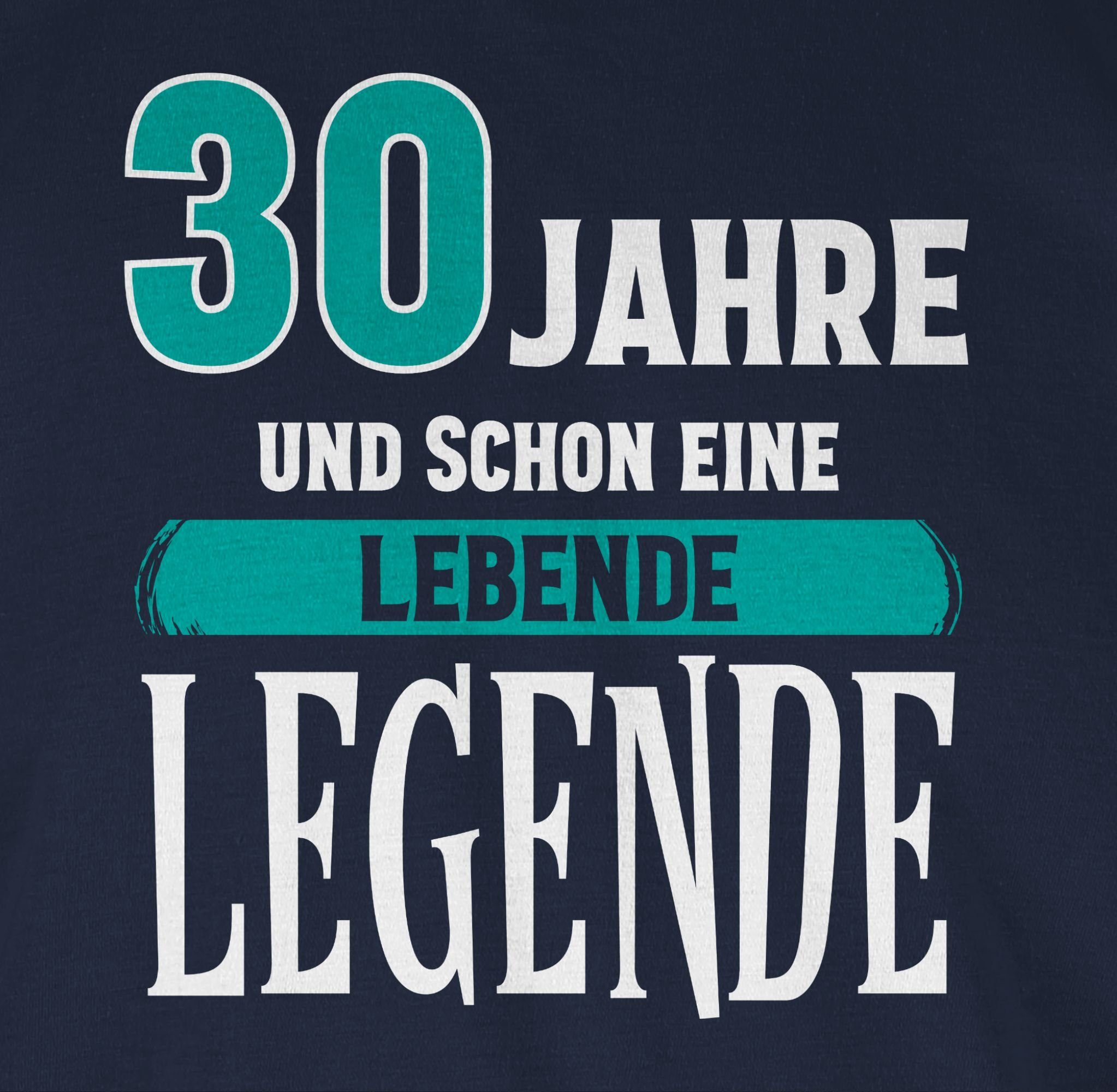 Shirtracer T-Shirt Dreißigster Fun Geschenk Geburtstag Legende 30. Blau Navy 2