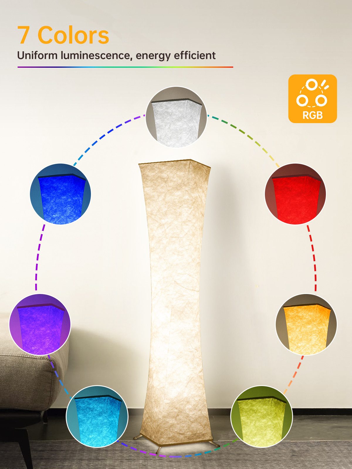 ANTEN LED Stehlampe 1,56m RGB LED günstig online kaufen