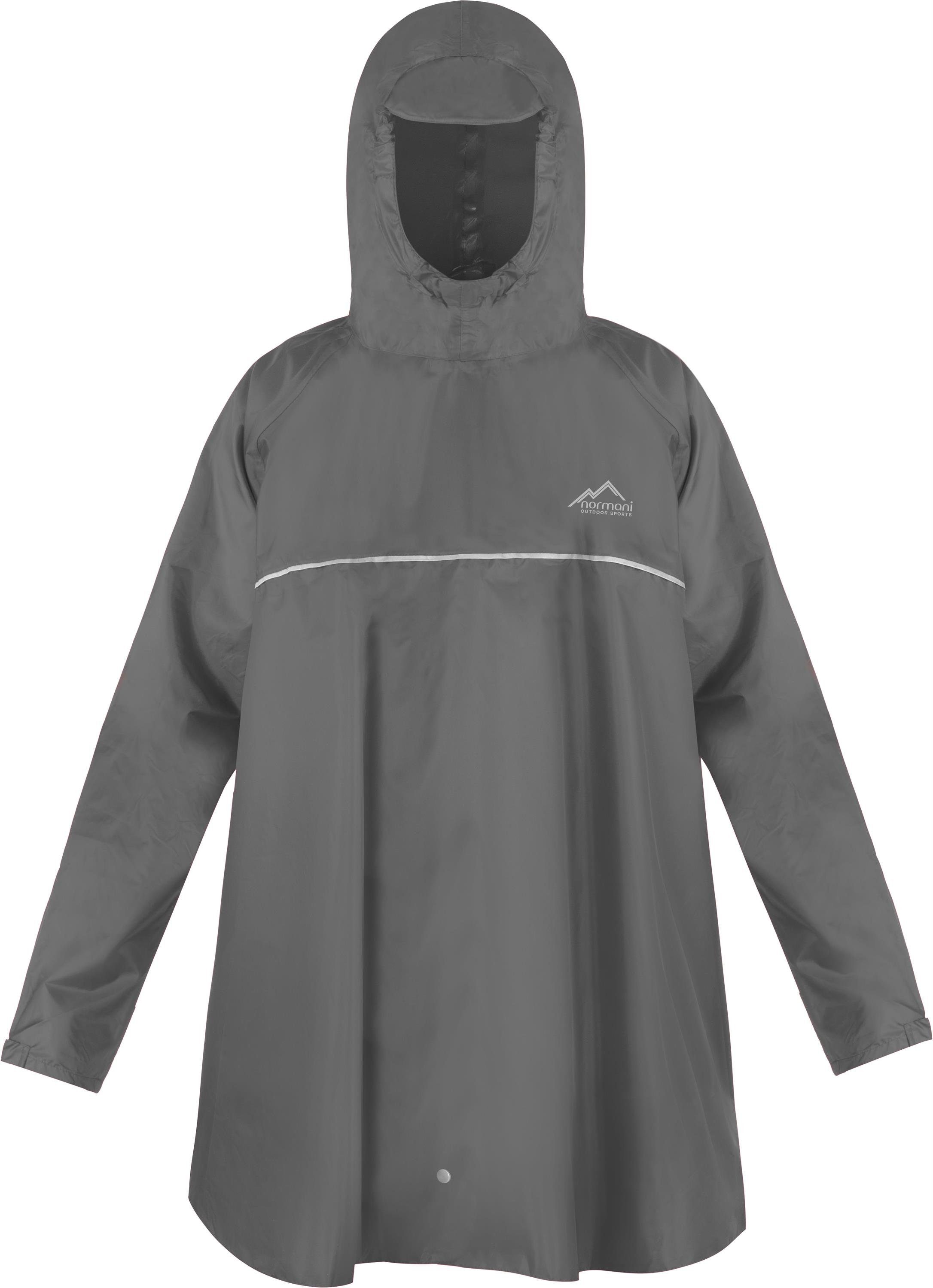 normani Regenponcho Kinder Regenponcho Mawsynram Wasserdichter Regencape mit Ärmeln - 3M™ Scotchlite™ Reflektor