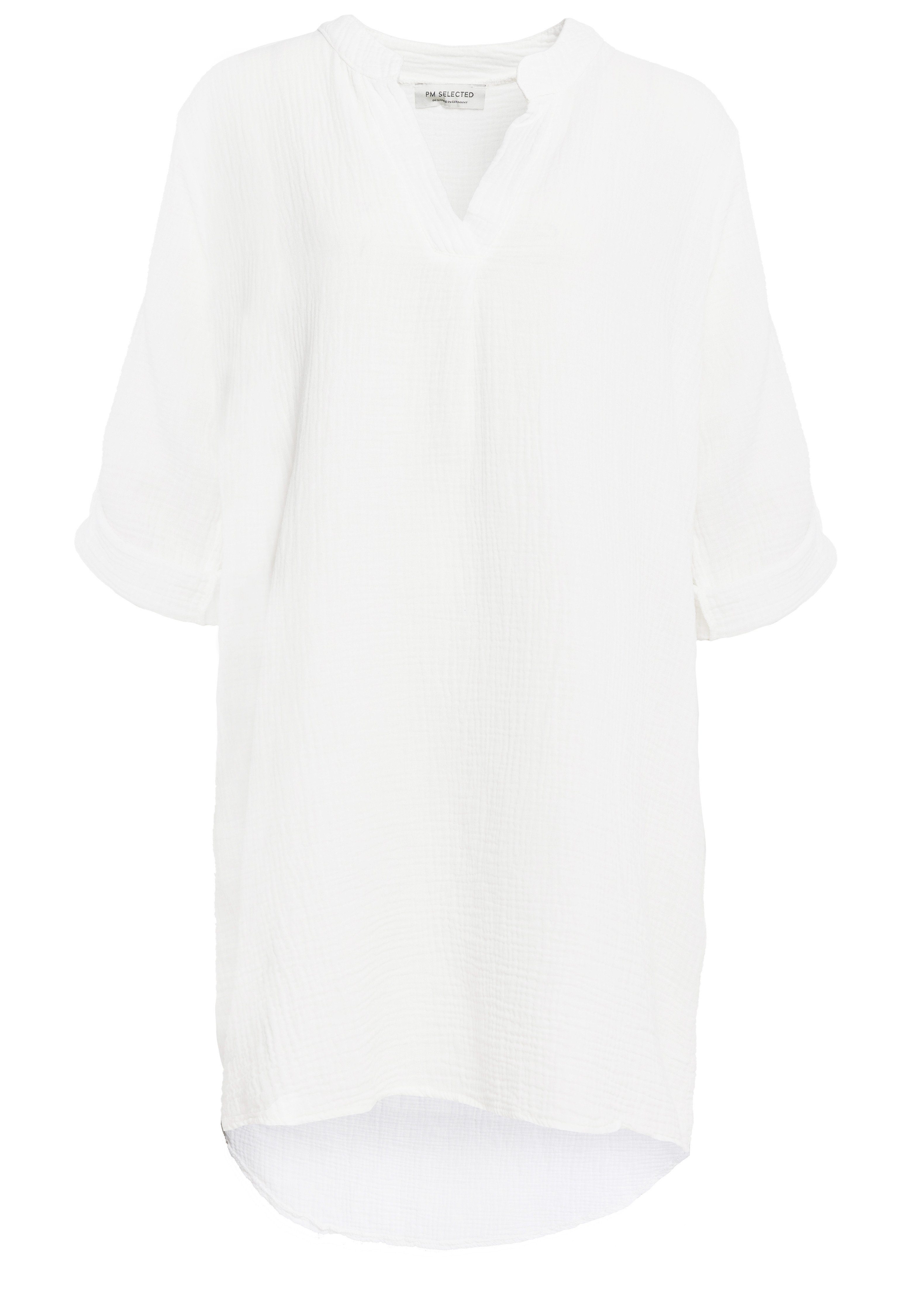 Rayshyne Longbluse PM-10 (Romantische Musselin Oversized Tunika in Einheitsgröße)