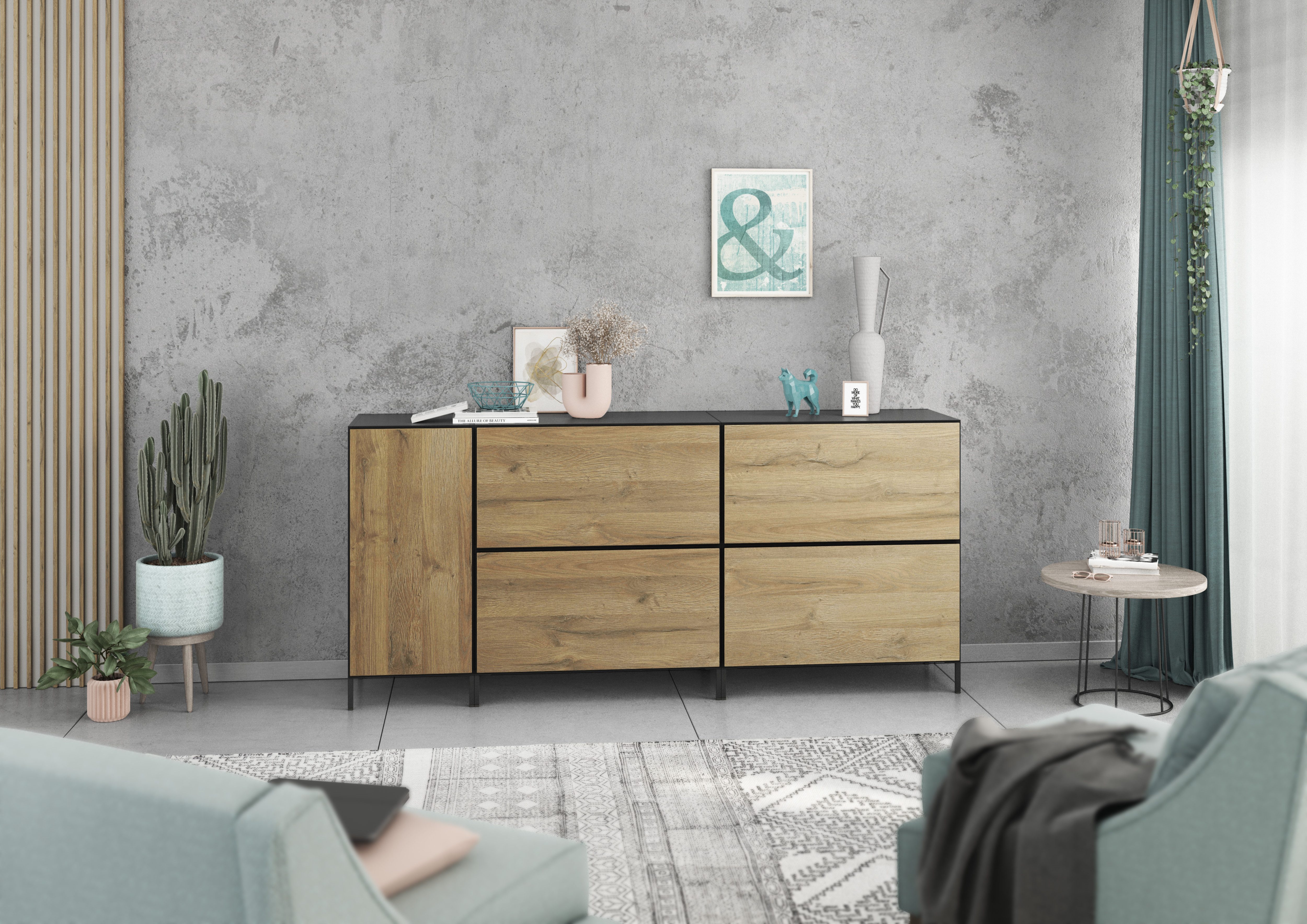 BMG Möbel Schranksystem Model+ (5 teilig günstig online kaufen