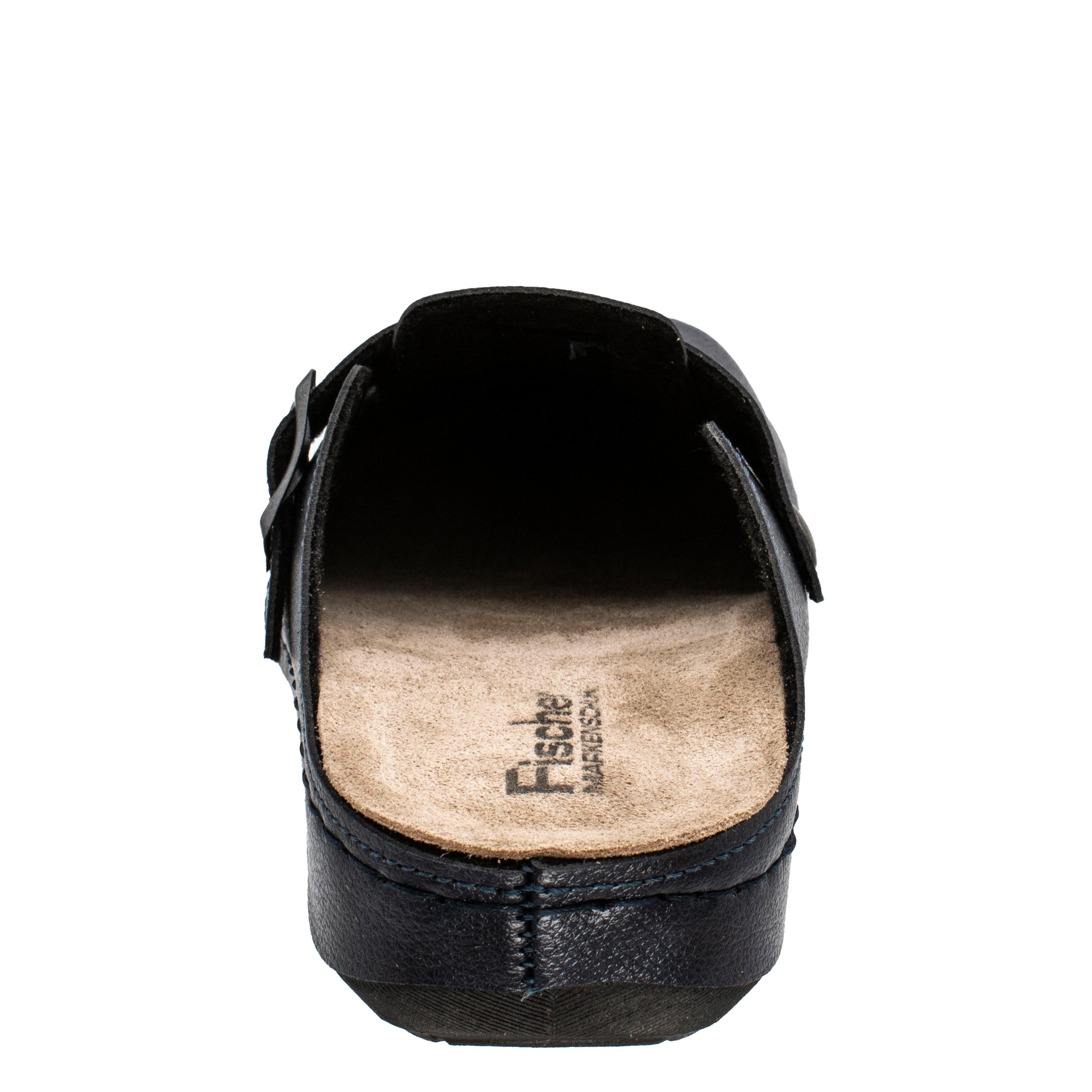 Fischer-Markenschuh Michaela Clog aus Nappan (Lederiminat), Weite G, herausnehmbares Fußbett aus Leder