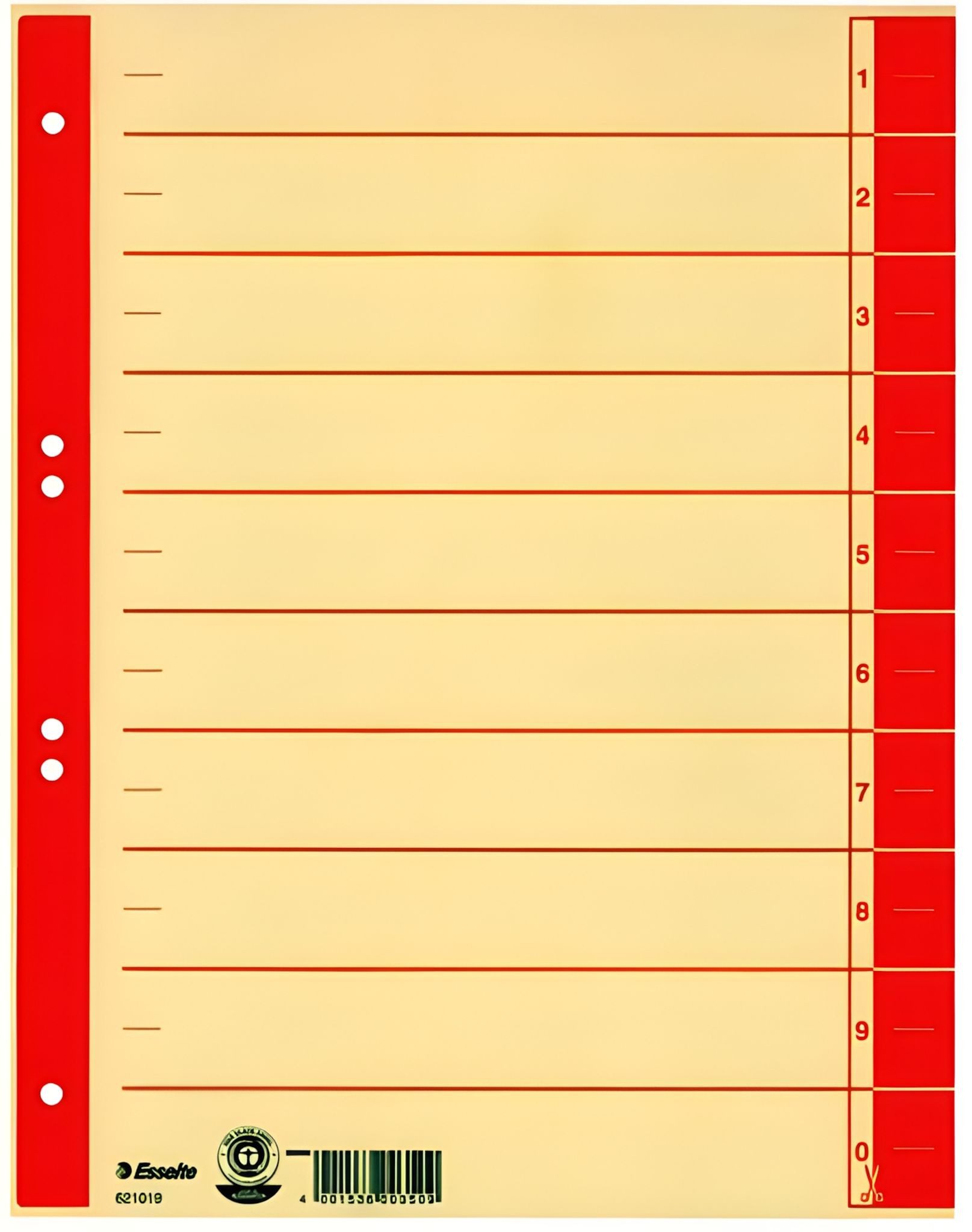 ESSELTE Aktenordner ESSELTE Trennblatt A4 rot Trennblatt A4 Tabe und Lochran