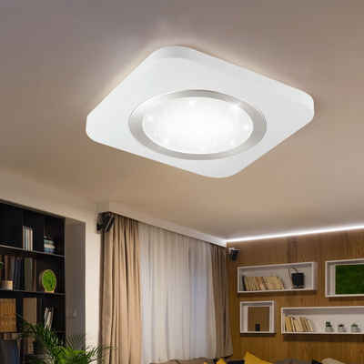 EGLO LED Einbaustrahler, LED-Leuchtmittel fest verbaut, Warmweiß, LED Aufbau Decken Lampe Kristall Effekt Wohn Schlaf Zimmer