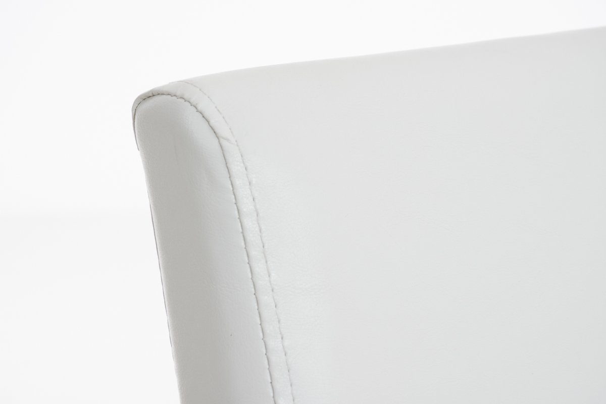 Esszimmerstuhl Sitzfläche schwarz Esstischstuhl TPFLiving mit - hochwertig Gestell: (Küchenstuhl Wohnzimmerstuhl), weiß Holz Konferenzstuhl - Kunstleder Ines - - gepolsterter Sitzfläche: