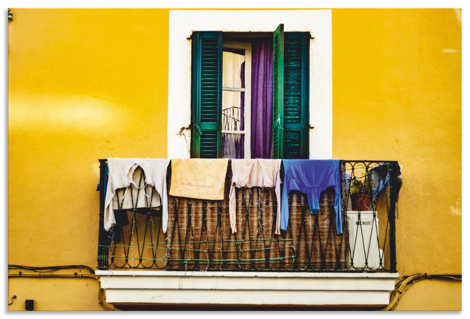Größen Türen als Alubild, Leinwandbild, Wandaufkleber in versch. St), Poster Fenster Altstadt Artland & Wandbild oder Wohnung, (1